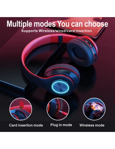 Classic Head-mounted Colorful Flash All-inclusive Ear B39 Wireless Headphones
