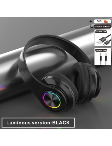 Classic Head-mounted Colorful Flash All-inclusive Ear B39 Wireless Headphones
