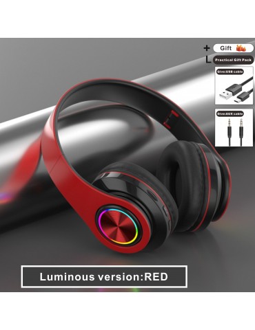 Classic Head-mounted Colorful Flash All-inclusive Ear B39 Wireless Headphones