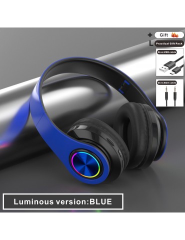 Classic Head-mounted Colorful Flash All-inclusive Ear B39 Wireless Headphones