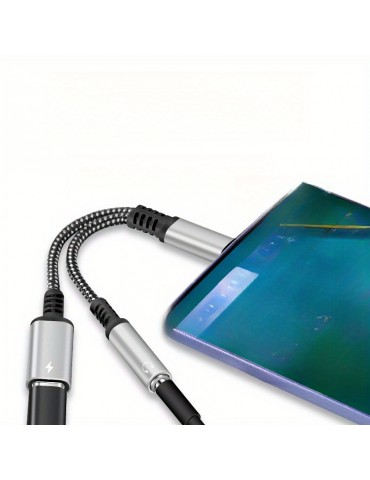 Suitable For  IPhone 15 Por Max Type-C To 3.5mm Adapter 2-in-1 PD Charging Digital DAC Call U-shield Adapter
