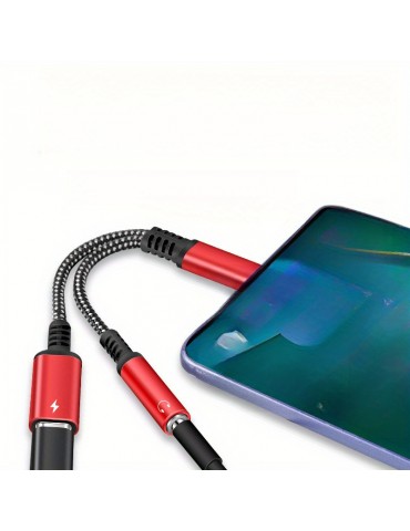 Suitable For  IPhone 15 Por Max Type-C To 3.5mm Adapter 2-in-1 PD Charging Digital DAC Call U-shield Adapter