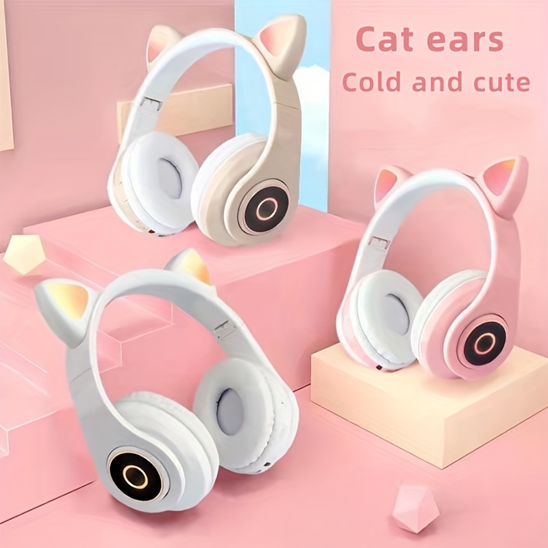 cat ear wireless headphones enjoy music games and more with all your smartphone noise cancelling technology details 1