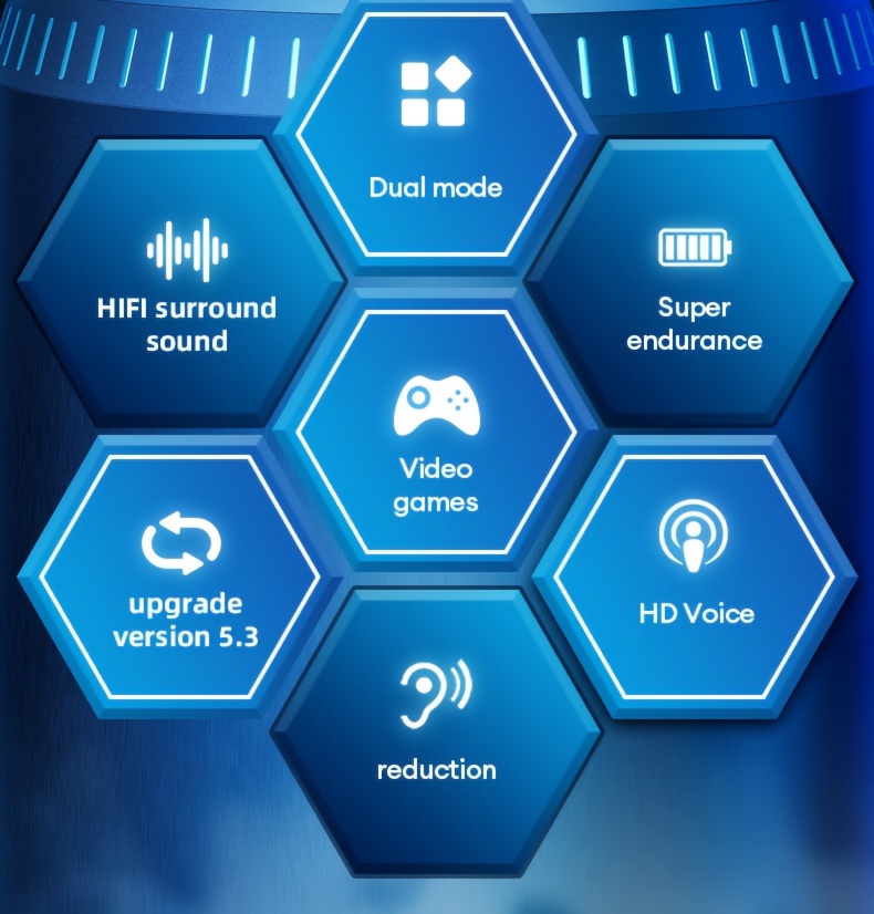 hyundai gm2pro in ear earphones wireless battery endurance music white microphone details 1