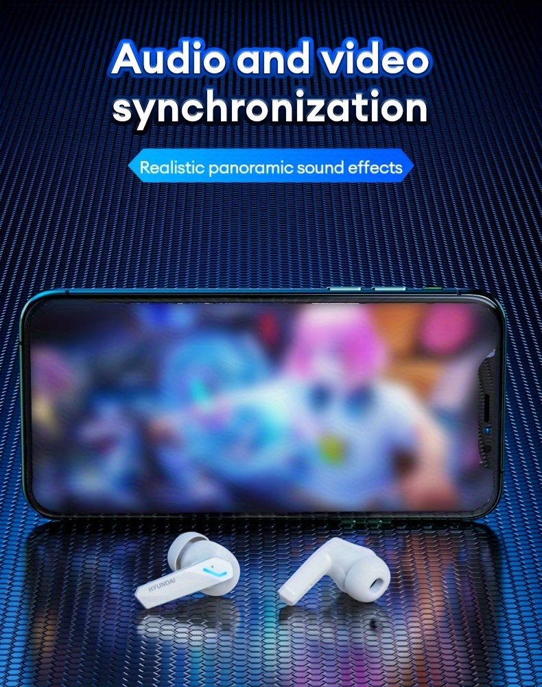 hyundai gm2pro in ear earphones wireless battery endurance music white microphone details 9