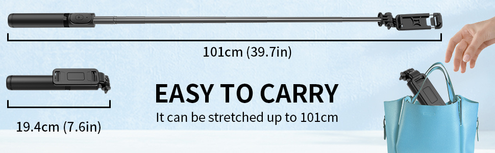 selfie stick extendable selfie stick tripod with wireless remote and tripod stand portable lightweight compatible with iphone 14 13 12 pro xs max xr x 8plus 7 samsung smartphone and more details 2