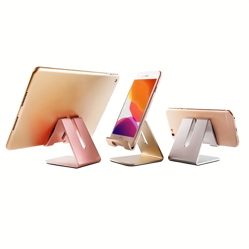 new mobile phone bracket aluminum alloy desktop bracket tablet lazy charging mobile phone holder gift fixed metal bracket details 3