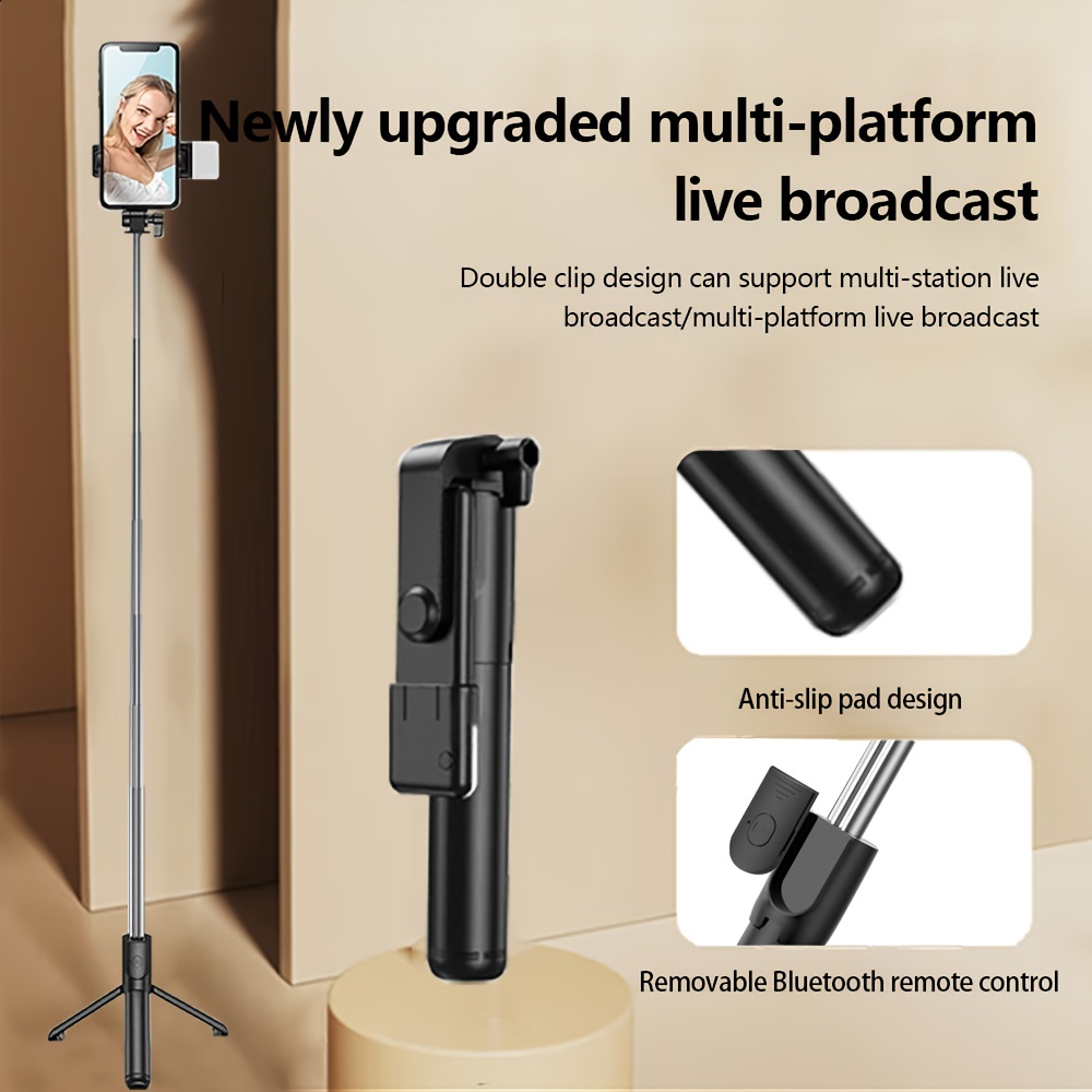 Selfie Stick Tripod Mobile Phone Holder Photo Desktop Live Shooting Bluetooth Remote Control details 3