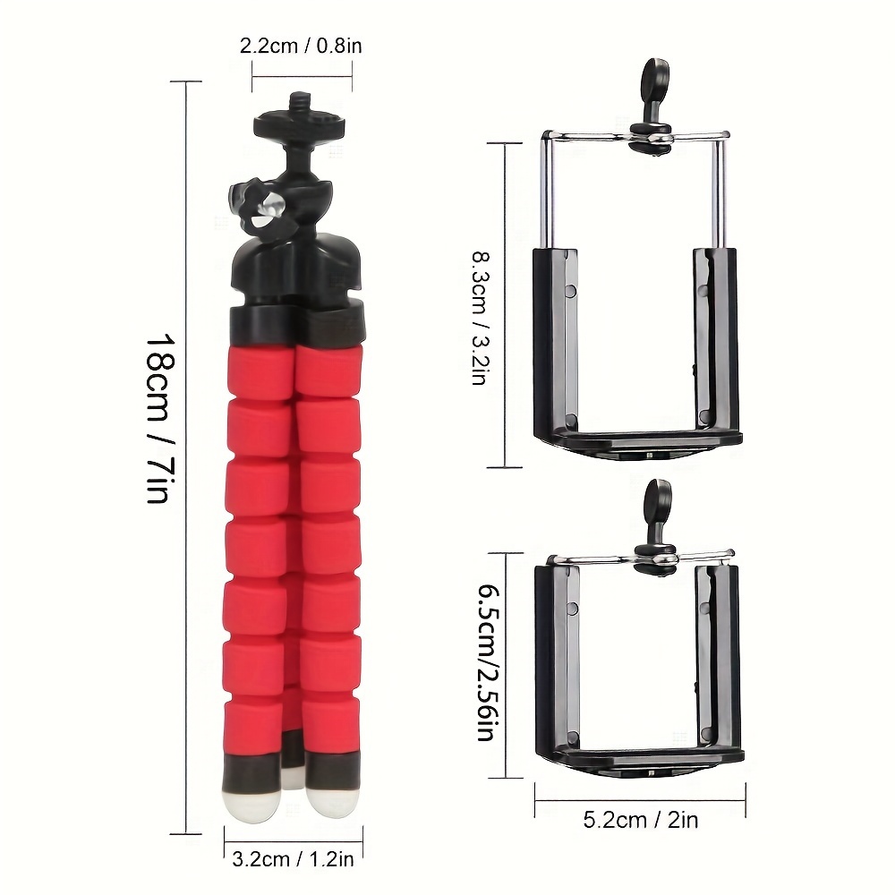 an octopus mobile phone holder camera stand photography stand strong durable can be folded at will multiple folding without damage suitable for iphone mobile phones and other mobile phone models cameras and other details 0