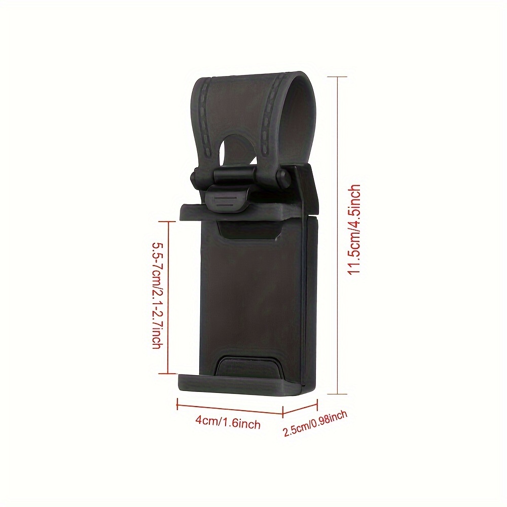 new universal car mobile phone holder car steering wheel mobile phone bracket car navigation frame telescopic clip details 1