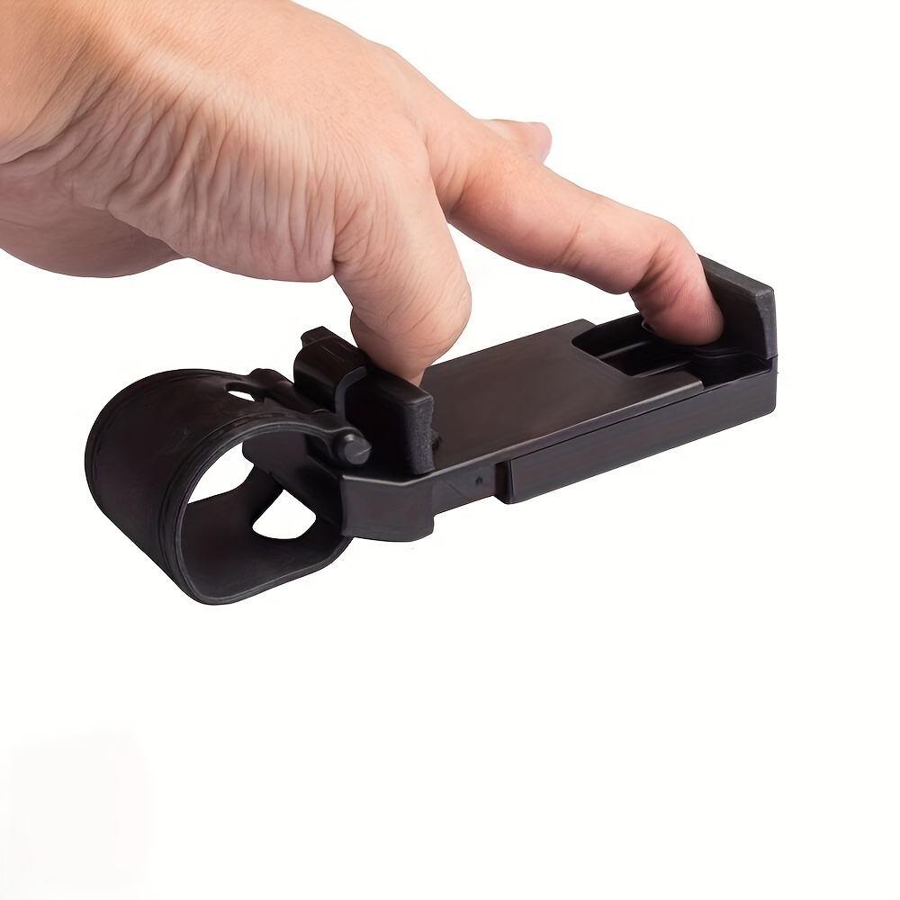 new universal car mobile phone holder car steering wheel mobile phone bracket car navigation frame telescopic clip details 4