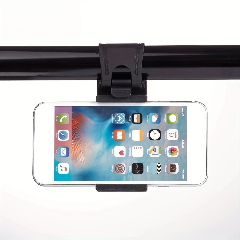 new universal car mobile phone holder car steering wheel mobile phone bracket car navigation frame telescopic clip details 5