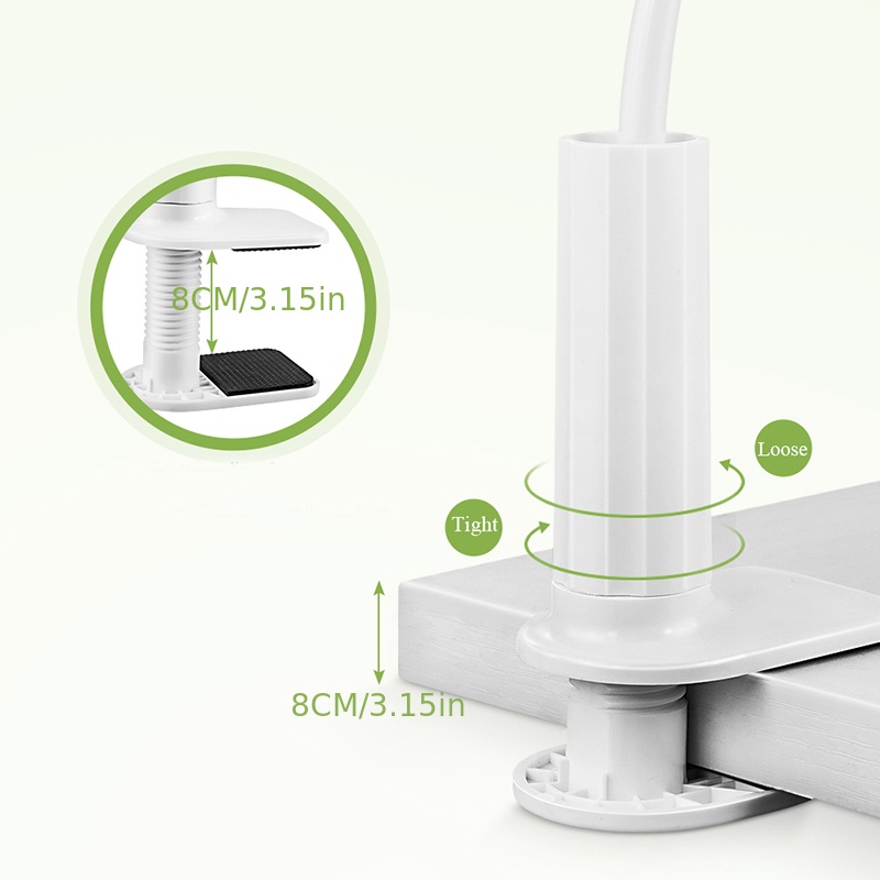mobile phone clamp bracket flexible long arm gooseneck lazy person bracket with handle bedside tabletop overhead live streaming mobile phone tablet bracket details 1