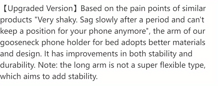 mobile phone clamp bracket flexible long arm gooseneck lazy person bracket with handle bedside tabletop overhead live streaming mobile phone tablet bracket details 7