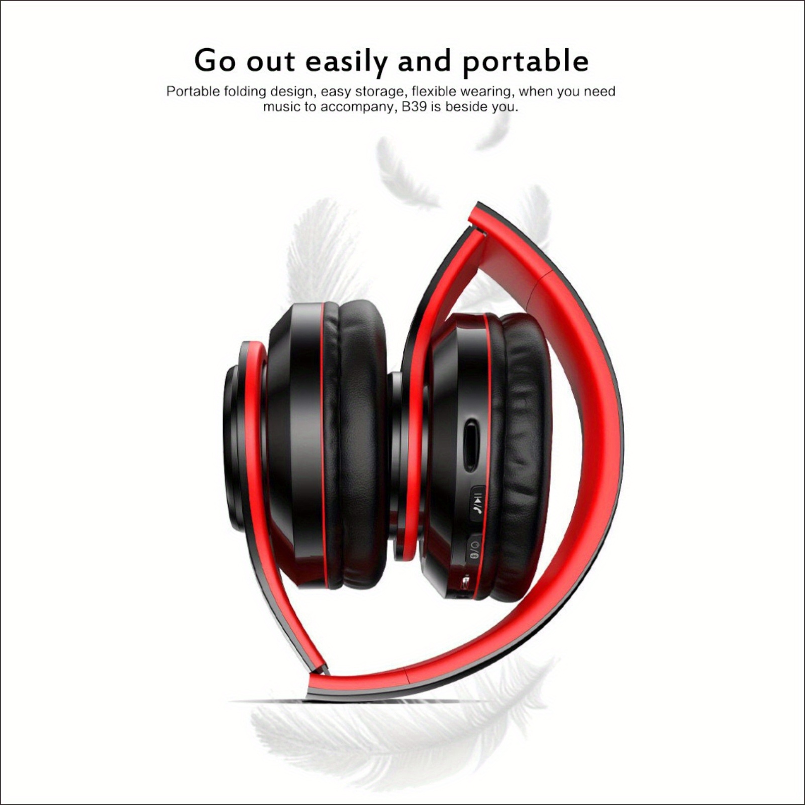 classic head mounted colorful flash all inclusive ear b39 wireless headphones details 4